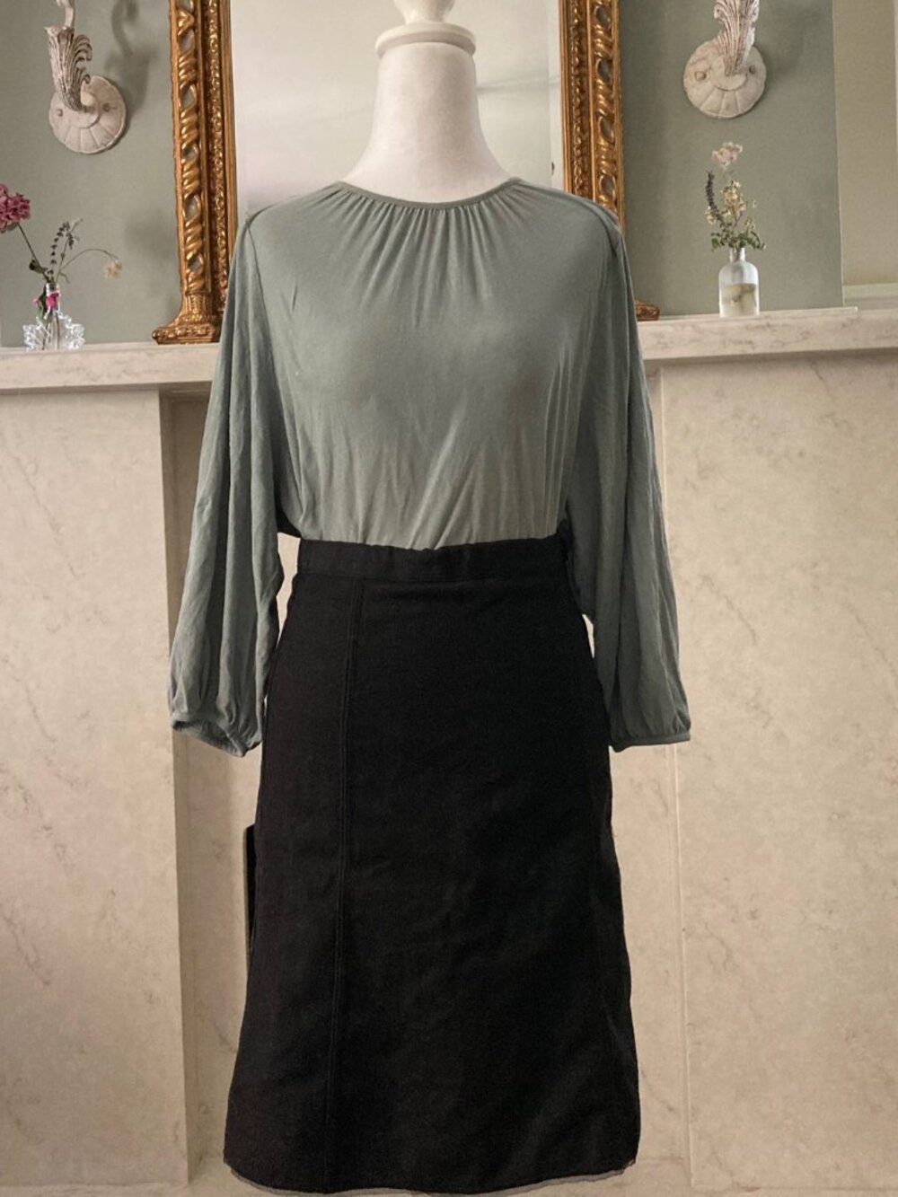United Colors of Benetton Wool Skirt • Charcoal Gray